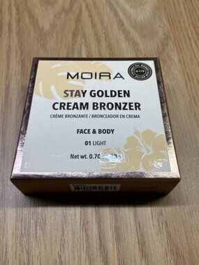 MOIRA Stay Golden Cream Bronzer 01 Light Face & Body Makeup Vegan New